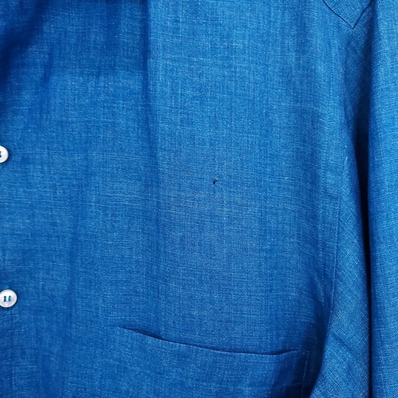 Loro Piana Blue Long Sleeve Button Down - Picture 12 of 13
